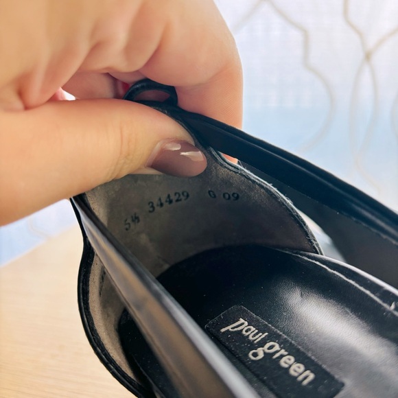 Paul Green Women’s Paulina Leather d'Orsay Block Heel Pumps Size 8 US / 5.5 UK - Picture 9 of 12